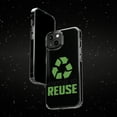 thumbnail image 6 of DistinctInk Clear Hybrid Case for Apple iPhone 15 Pro (6.1" Screen) - Choose To Reuse - Tempered Glass Back, 6 of 9