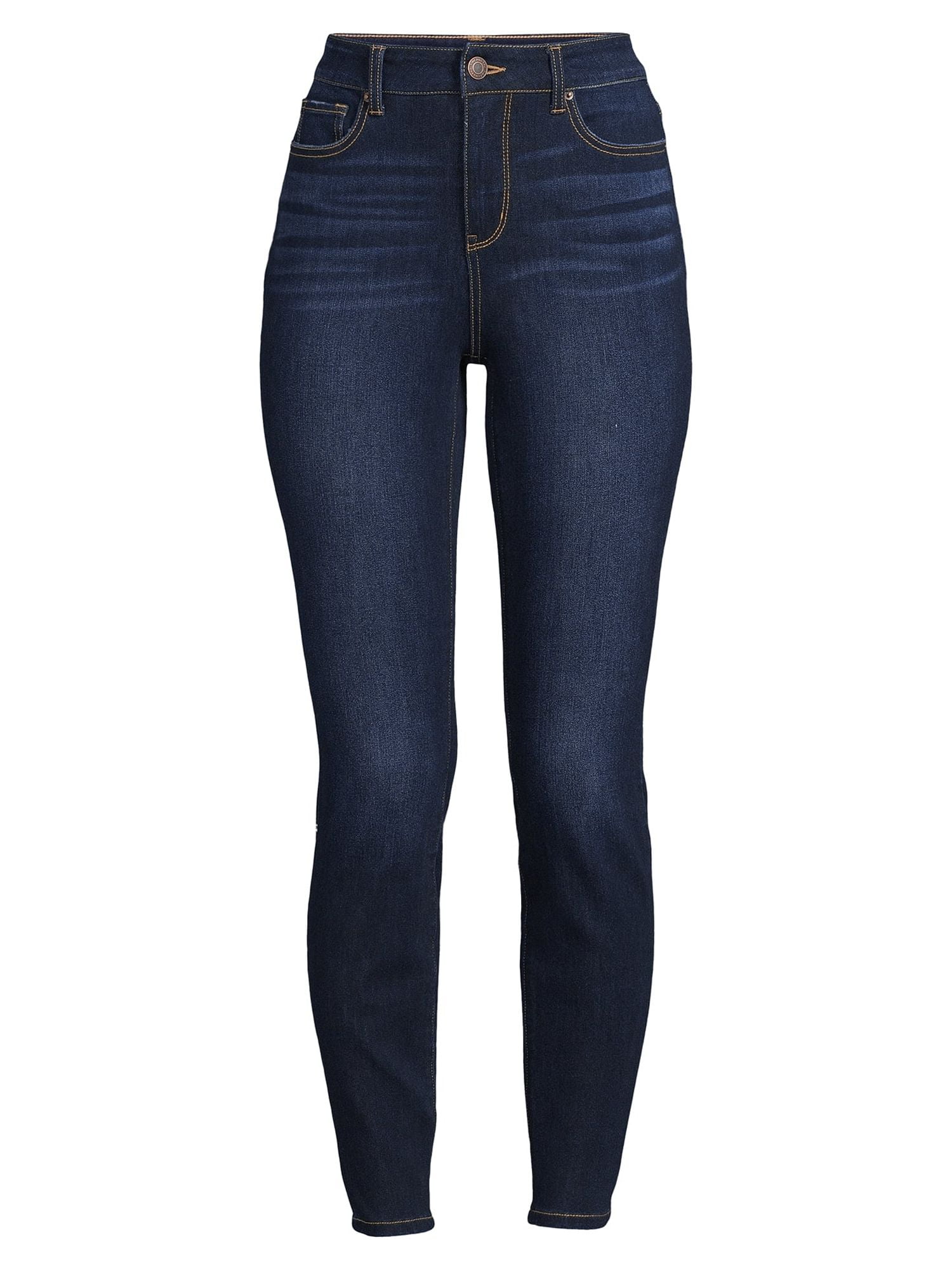 Time and Tru Women's High Rise Skinny Jeans, 29" Inseam for Regular, Sizes 2-20