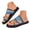 Blue, variant on Slide Sandals for Women Bohemian Toe Ring Flat Gladiator Flip Flops Hollow out Open Toe Summer Slippers for Beach Vacation (Blue,6)