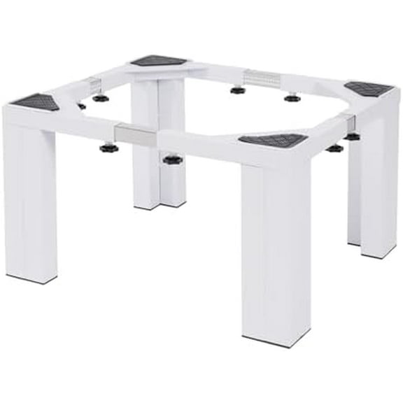 Fridge Stand Washer and Dryer Pedestals, Adjustable Washing Machine Stand, Sturdy Laundry Pedestal for Most Washers and Dryers (White)