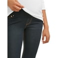 thumbnail image 2 of Oh! Mamma Maternity Women's Straight Leg Jeans with Demi Panel (Women's & Women's Plus), 2 of 4