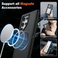 thumbnail image 3 of for Samsung Galaxy S24 Ultra Case with Glass Screen Protector, Camara Lens Protector, Compatible with Magsafe, Militaty Grade Hard Protective Cover for Galaxy S24 Ultra, 6.8 inch, Black, 3 of 14