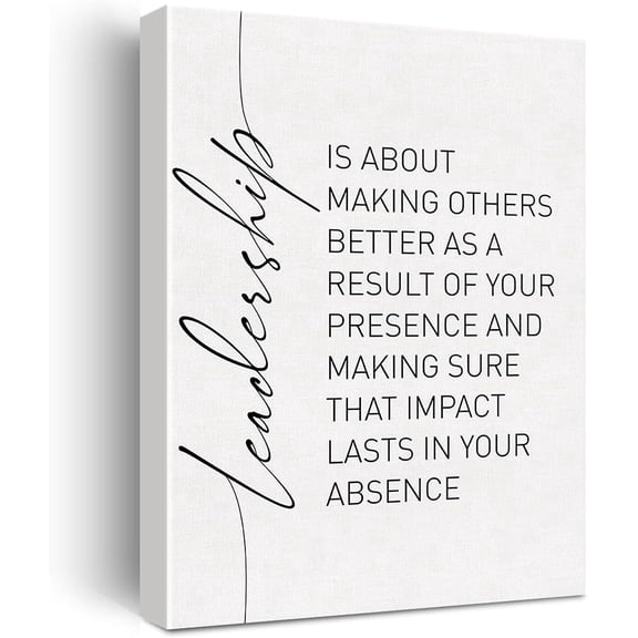 Leadership Quote Canvas Wall Art Motivational Leadership Canvas Print Painting Office Home Wall Decor Framed Leader Teacher Boss Gift 12x15 Inch