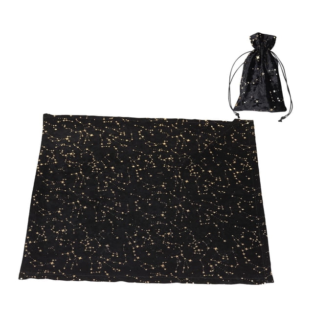 Mantel Cuadrado Cubierta de mesa Mochilas con cordón Juego de Negro A Sunnimix Mantel de Tarot