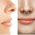 thumbnail image 3 of Briana Williams 20 G Surgical Steel Hoops & Studs Nose Rings, 16 Piece, 3 of 6