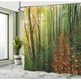 thumbnail image 5 of Ambesonne Nature Shower Curtain, Forest Path View, 69"Wx75"L, Green Yellow, 5 of 5