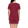 thumbnail image 2 of LELINTA Women's Sleepwear Cotton Round Neck Loungewear Short Sleeve Pajama Set, 2 of 3
