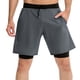 thumbnail image 1 of Pantalones cortos deportivos 2 en 1 para hombre, pantalones cortos elásticos, transpirables, de balo Abanopi Pantalones cortos deportivos para hombre, 1 of 7