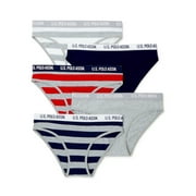 U.S. Polo Assn. Women's 5 Pack Cotton High-Cut Panty Underwear Set