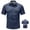 Blue, variant on Button Down Shirts for Men Performance Short Sleeve Collared T Shirts Casual Camping Hiking Fishing Work Tees, M