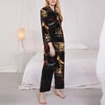 thumbnail image 3 of Sikiie Artistic Flower Butterfly Skull Women's Long-Sleeve Shirt and Full-Length Bottom Pajama Set (s-xxl)-Large, 3 of 7