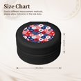 thumbnail image 2 of Yiaed American Stars2 Print Travel Jewelry Case Bridesmaid Gift Boxes Jewelry Travel Organizer Small Round Jewelry Box Mini Storage-Black, 2 of 7