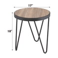 thumbnail image 4 of Bowery Hill Contemporary Metal End Table in Weathered Gray Oak, 4 of 4