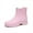 Pink, variant on YOURDIARY Women's Short Rain Boots Fashion Waterproof Chelsea Boots For Ladies