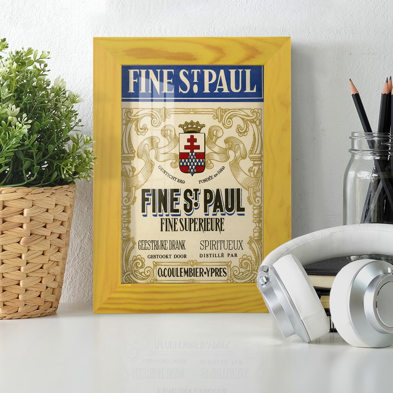 Fine St. Paul -Framed Print w/glass-Sunflower Yellow