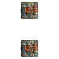thumbnail image 4 of Yuarrent Cojín Para Exteriores - Respetuoso Con La Piel Y Hecho De Algodón Y Lino Soporte Fuerte Para Exteriores Reversible Cuadrado Azul (40 Azul Cuadrado（40cm） 2Conjunto, 4 of 6