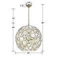 thumbnail image 4 of Crystorama Palla 6 Light Antique Silver Sphere Chandelier - 22'' W x 22'' H, 4 of 10