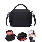 Gustave Camera Crossbody Bag Case Padded Waterproof Photography Bags Multi Pockets Compact Messenger Shoulder Handbag for Photographers DSLR SLR Mirrorless Cameras - Black
