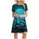 thumbnail image 1 of Vestidos estampados de playa con cuello redondo y manga corta informales de moda de verano para mujer Fridja bnh2307, 1 of 8