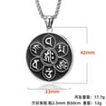 thumbnail image 5 of HOOUN Mens Tibetan Buddhist Amulet Pendant Necklace Stainless Steel Jewelry Mantra, 5 of 8