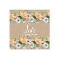 thumbnail image 2 of Peach Coral Kraft Brown Rustic Floral Garden Party Wedding, Hershey Bar Labels, A Sweet Celebration, 10-pack, 2 of 2