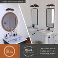 thumbnail image 3 of Belmont 2 Light Black and Brass Mid Century Modern Dome Bathroom Vanity Fixture, 3 of 13