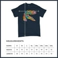 thumbnail image 5 of Tee Hunt Colorful Raptor T-Shirt Dean Russo Neon Dinosaur Pattern Men's Tee, Navy Blue, 5X-Large, 5 of 5