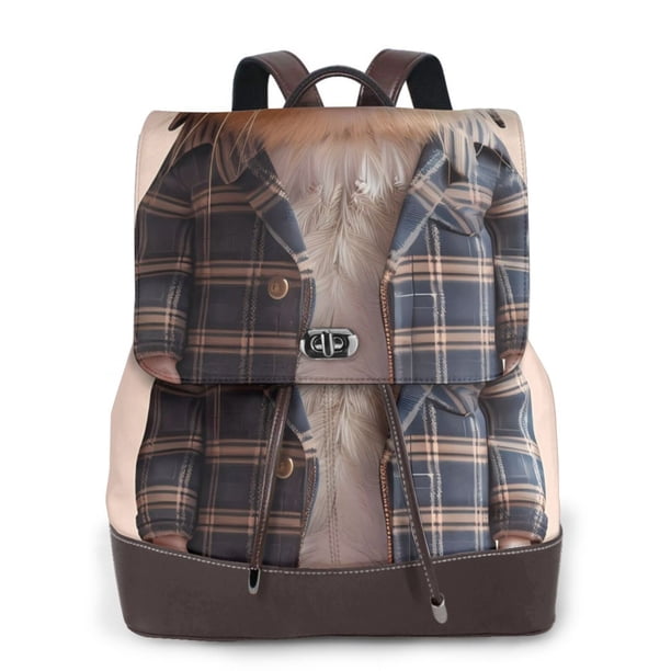 Fotbe Cute Mouse In Glasses Mochila Bolso con Estampado para Mujer, Mochila Antirrobo de Nylon Impermeable, Bolsa Ligera de Hombro