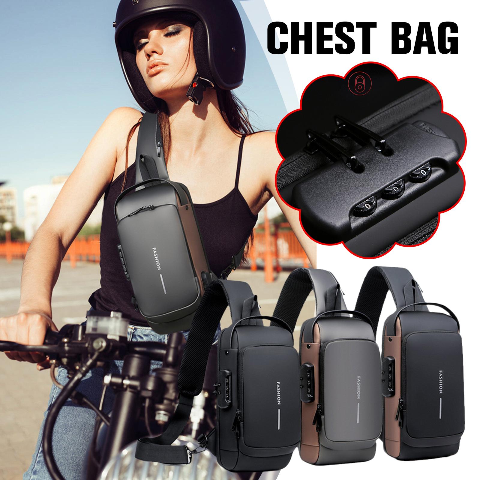 Rcrirth Sling Bag for Men | Anti-theft Crossbody Bag - PU Leather Crossbody Shoulder Bag - Chest Bag for Daily use