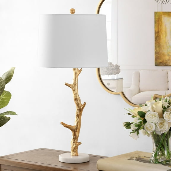 SAFAVIEH Olenna 29.5 in. Twig Resin Table Lamp, Gold Leaf