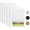 White-24"W x 72"H- 12PC, variant on Black 24"W x 72"H- 6PC Pleated Paper Window Blinds For Indoor Office Bedroom Living Room