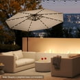 thumbnail image 4 of Gymax 10Ft Offset Hanging Umbrella Patio Outdoor w/ 32 Solar LED Lights Tan, 4 of 10