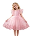 thumbnail image 2 of ATOGUTA Formal Dresses for Girls Pink Sleeveless Tulle Formal Wedding Pageant Party Fancy Princess Ball Gown Dresses 2T-12, 2 of 7