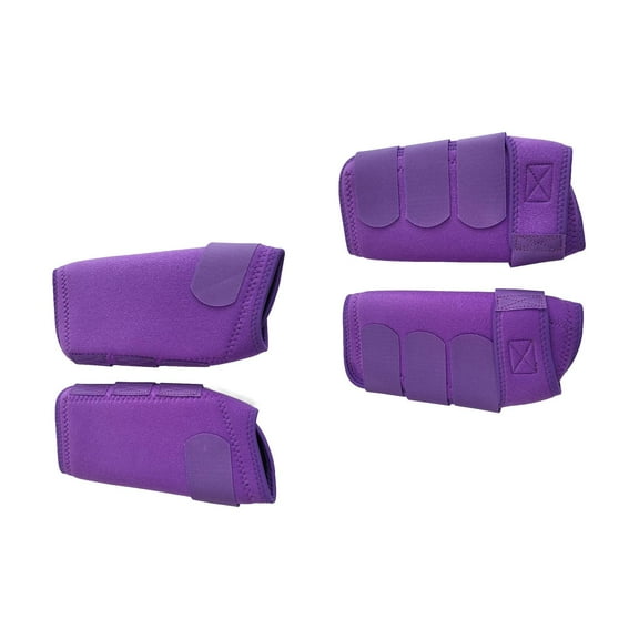 Miulika 4 Pieces Horse Boots Equestrian Accessories Protection Riding Leg Protective 27cm