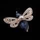 thumbnail image 3 of Broche de animal lind mujer broche de de imitación de cristal pines joyería Azul Zulema broches de abeja para mujer, 3 of 8