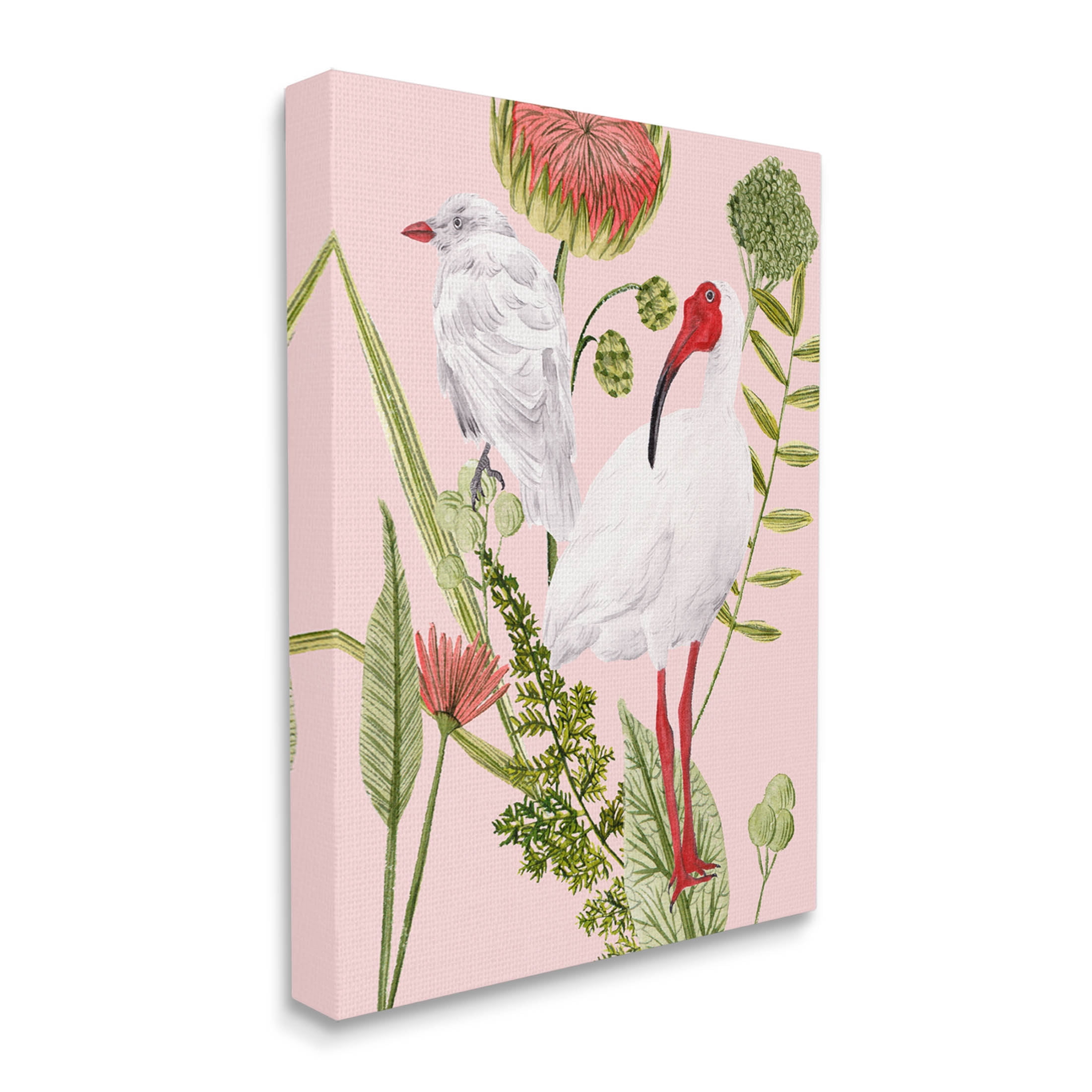 Stupell Industries White Ibis Floral Arrangement Graphic Art Gallery Wrapped Canvas Print Wall Art, Design by Melissa Wang