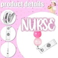 thumbnail image 5 of PatungKu Nurse Badge Buddy Badge Holder Glittering Badge Reels Nurse Badge Cards, 5 of 7