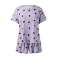 thumbnail image 6 of RMGVDSD Halloween Womens Pajamas Set Summer Plus Size Pajama Sets Short Sleeved Shorts Women's Pajamas Set Soft Sleepwear Home Clothing Soft Pajamas Loungewear, 6 of 9