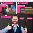 thumbnail image 2 of AFMAT Heavy Duty Electric Classroom Sharpener, 6 Holes, for 6-11mm Pencils, Auto Stop, Super Fast, Never Eat Pencils, Teacher Must Have, Plug in,Purple, 2 of 5
