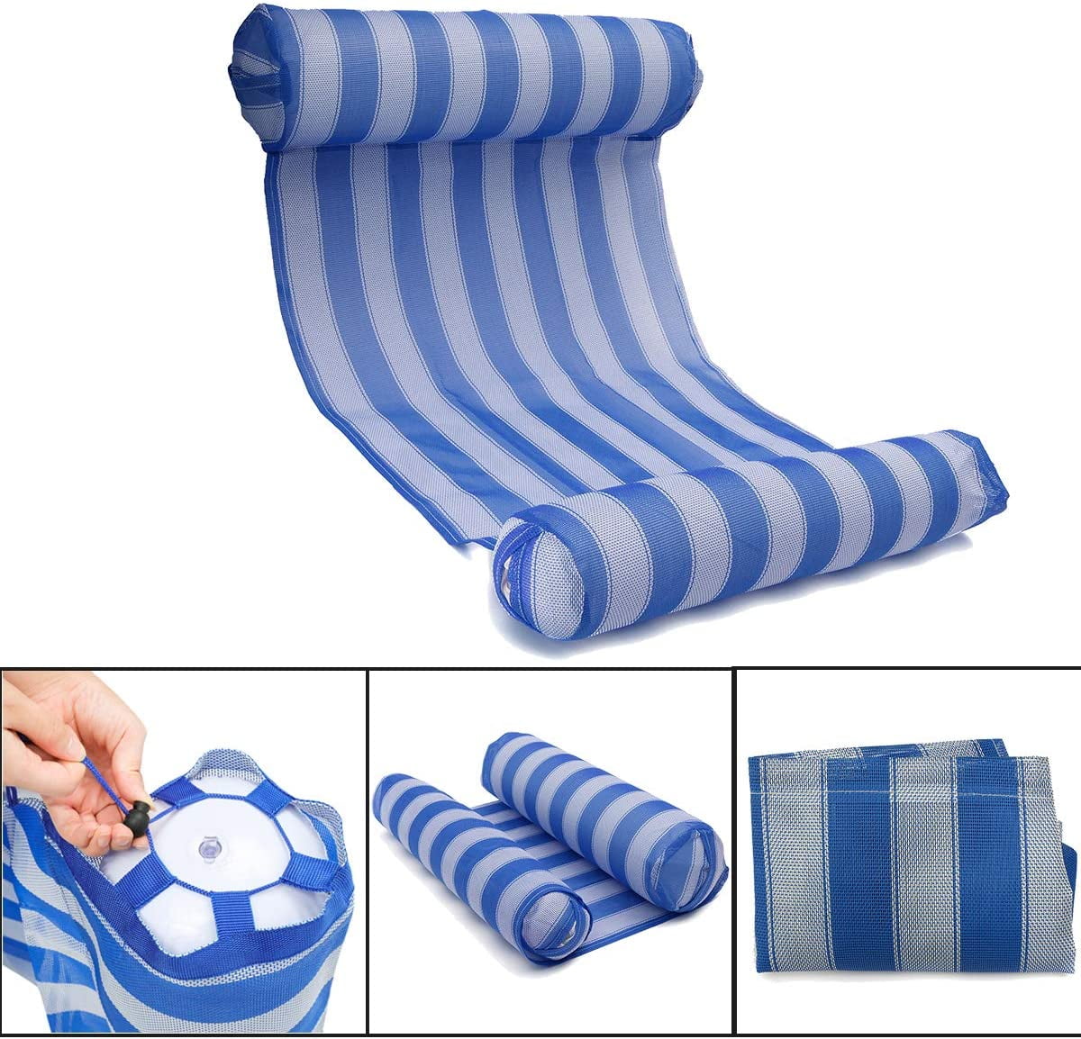 Water Hammock Pool Lounger Float Hammock Inflatable Rafts Swimming Pool