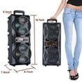 thumbnail image 5 of Dazone Dual 6.5" Woofer Portable FM Bluetooth Party Speaker Heavy Bass Sound Remote Control, 5 of 9