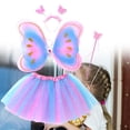 thumbnail image 3 of Conjunto de disfraz de mariposa para niñas bebés Ropa de princesa con ala Varita y diadema para grandes Princesa Soledad vestido elegante de grils, 3 of 10