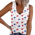 thumbnail image 2 of Vetsdori Sleeveless Tank Tops for Women Summer July 4th Tshirts Casual Independence Day Red White and Blue Work Undershirts Camisole Juniors Tops Patriotic, 2 of 5