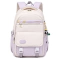 thumbnail image 1 of Mochilas para estudiantes de secundaria de 3.º a 6.º grado. Mochila ligera para estudiantes de primaria y niñas. Aspecto sencillo, mochila impermeable, gran capacidad., 1 of 2