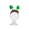 thumbnail image 2 of Lux Accessories Red Green Garland Stars Christmas Tree Sequins Fashion Headband, 2 of 2