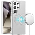 thumbnail image 2 of For Samsung Galaxy S25 Ultra Case, Transparent Back Hybrid Case - Magnetic Circle, Color Frame, Metal Buttons, MagSafe Compatible Phone Cover (Clear), 2 of 10