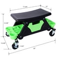 thumbnail image 4 of Heavy Duty Mechanic Stool Green 300 LBS Capacity,Rolling Seat & Drawer For Automotive Auto Repair Workshop Essential, 4 of 12