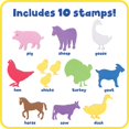 thumbnail image 2 of Juego de 10 animales de granja Giant Stampers READY 2 LEARN para niños, 2 of 7