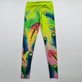 thumbnail image 5 of Gibobby Pantalon yoga mujer Pantalones de mujer de cadera Levantamiento de yoga transpirable Ejercicio Impresión Pantalones de yoga(Verde,CH), 5 of 5