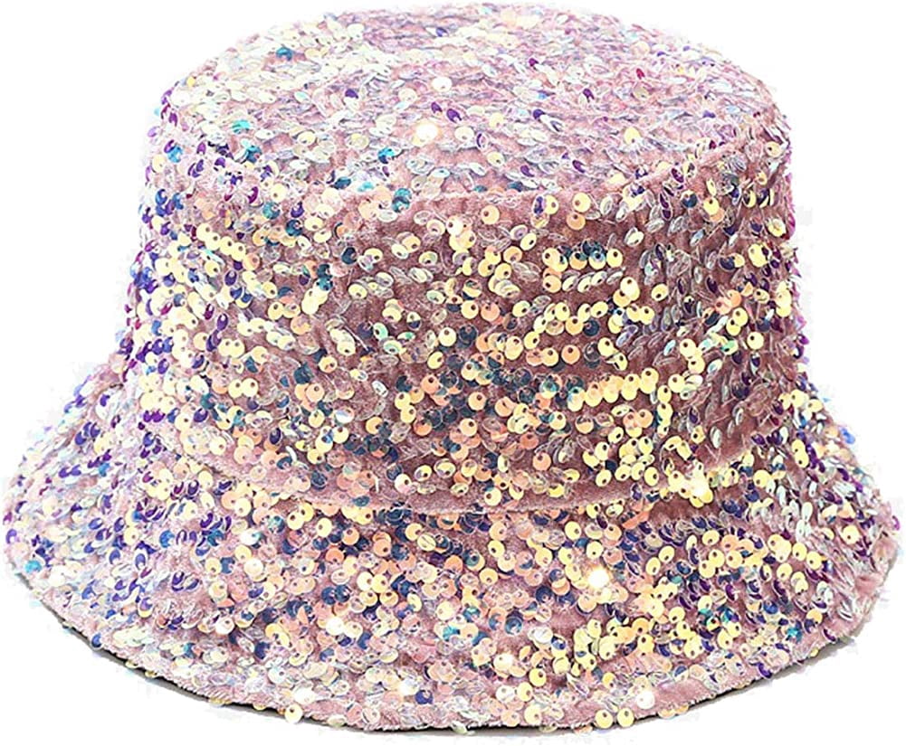 ?2-Hats reversible sequin Women Bucket Hat Reversible Double-Side-Wear Shiny Glitter  main image 3